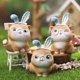 thumbnail image 3 of Gwong Decoración hogareña Delicada Mini estatua Regalos perfectos Resina Cats Forma Figurilla decorativa en miniatura para el hogar Gwong 21083793, 3 of 6