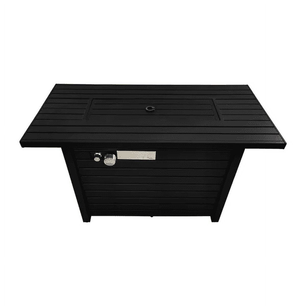 E-Western 25-inch Steel Outdoor Fire Pit Table with Lid, Modern Design, Suitable for Garden & Patio, Includes Safety Features, Easy Assembly