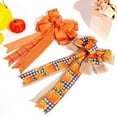 thumbnail image 5 of Darzheoy Large Fall Wreath Bows for Front Door, Thanksgiving Burlap Bows Orange Strips Bows Autumn Pumpkin Tree Topper Bows for Wreath Fall Thanksgiving Decorations, 5 of 6