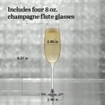 thumbnail image 2 of Libbey Signature Kentfield Champagne Flutes Set of 4, Elegant Champagne Glass with Curved Design, Glassware Drinking Glasses for Prosecco, and More, 2 of 2