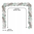 thumbnail image 1 of Barandilla de cama de cuatro hebras tejida a mano cama de decoración anticolisión simple que rodea la almohada trenzada de cuatro hebras 3M verde blanquecino XianweiShao 8390611328054, 1 of 1