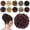 Wine Red, variant on Iridescent Messy Bun Hair Piece Wavy Curly Scrunchies, Synthetic Fiber Chignon for Instant Volume, Elastic Bun Extensions for Women