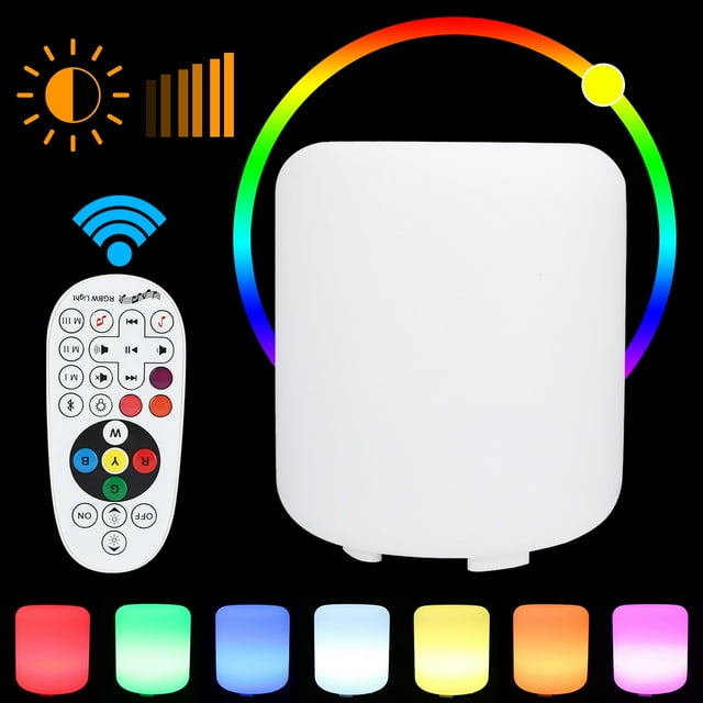 Lámpara Smart Altavoz LED Noche Lámpara Colorido Control Remoto Control de Control de Dormitorio Luz de Mesa de Noche