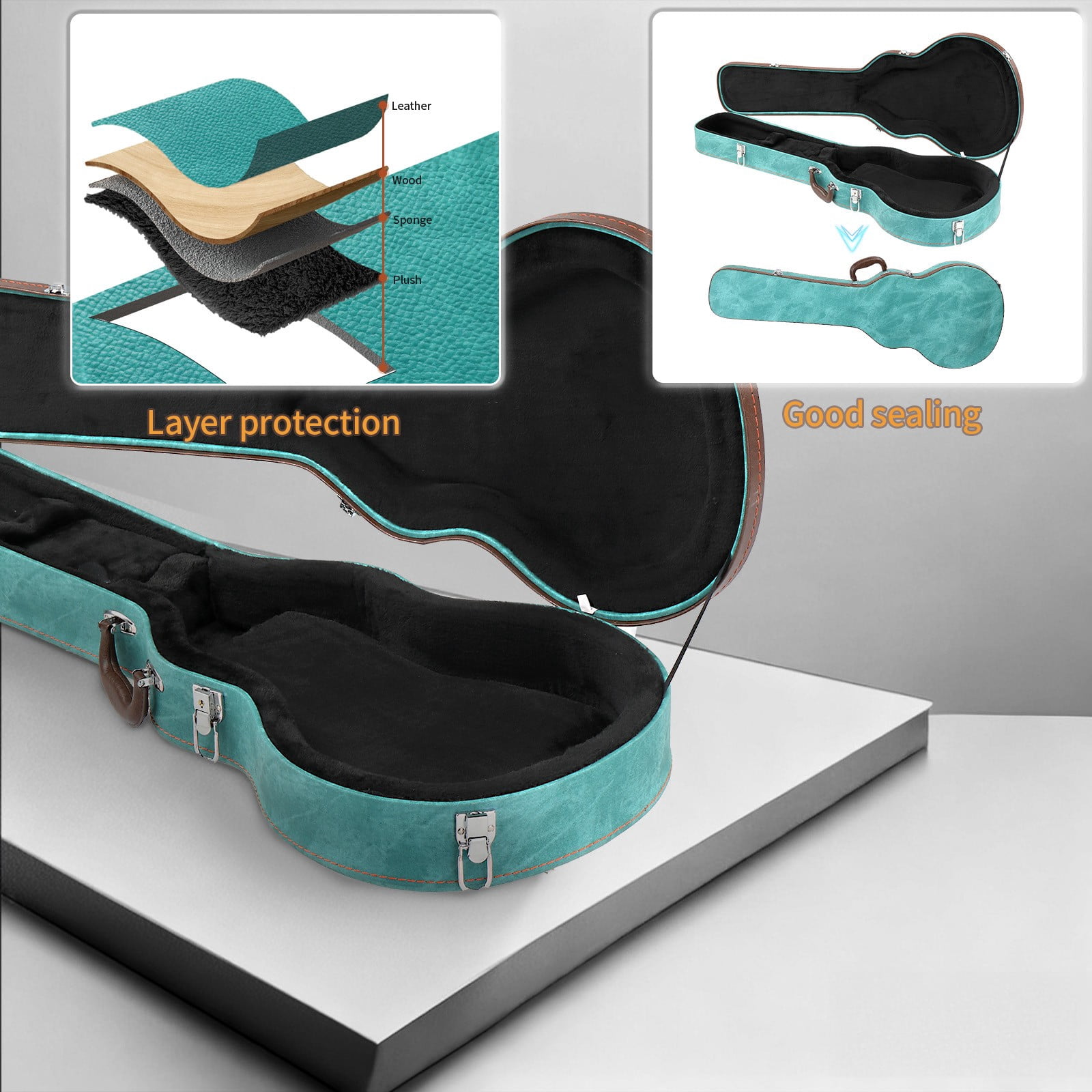 Electric Guitar Hard Case, Wooden Hard-Shell Waterproof  for KLP Electric Guitar