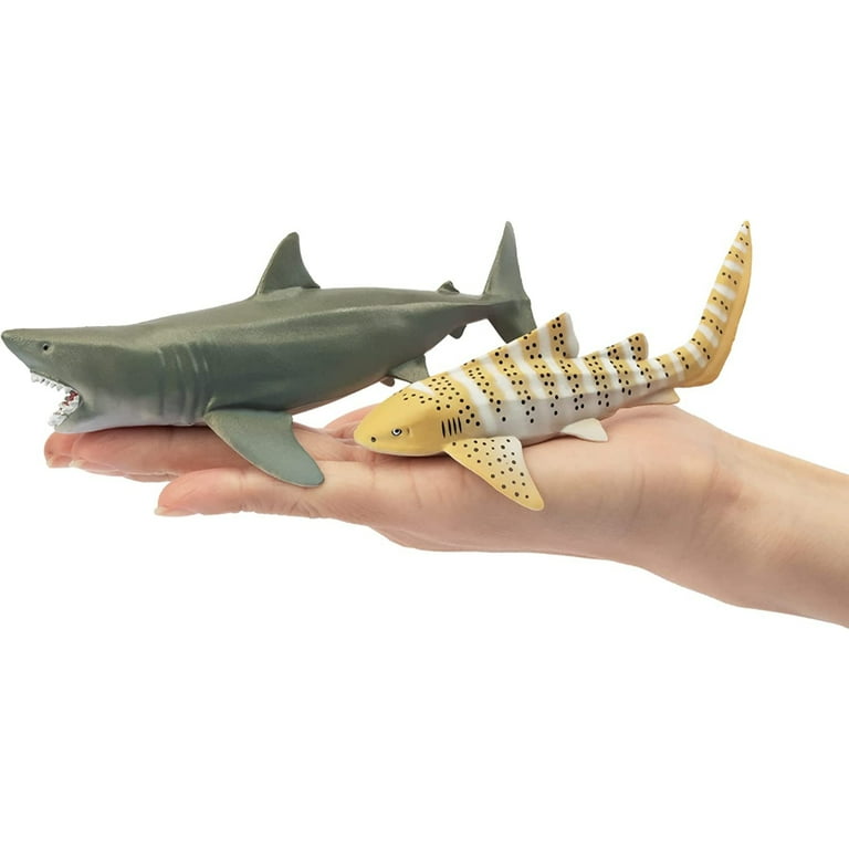 AAOMASSR 6 PCS Realistic Shark Bath Toy Figurines Plastic Ocean