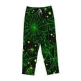 thumbnail image 4 of Sigee Green Bright Web with Spiders Print Women's Soft Pajama Pants - Breathable and Comfortable Lounge Sleep Bottoms with Elastic Waistband and Pockets-Small, 4 of 9