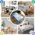 thumbnail image 5 of Blue Pioneer Flower Rectangle Tablecloth 60"x84",Waterproof Polyester Rectangle Table Cloth, Wipeable Spillproof Polyester Tablecloth for Dining, Camping, Indoor and Outdoor, 5 of 5