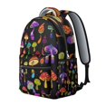 thumbnail image 2 of Everyday Carry Mushroom Print Backpack, Large Capacity School Bookbag for College Students, Reliable Laptop Bag, Trendy Gift for Campus and Work, 2 of 6