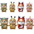 thumbnail image 2 of Adorable Squirrel Stuffed Animal Dressed in Dinosaur Costume Plushies Chipmuck with Dinosaur Outfit Cute Plush Toys for Kids, 2 of 5