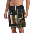 thumbnail image 2 of Fotbe Two Bottles Of Red And White Wine Trajes de Baño Estampados para Hombre, Shorts de Verano de Secado Rápido, Ropa de Playa, Bañadores-Large, 2 of 6