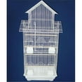 thumbnail image 1 of Grande Cage pour Petit Oiseau à Sommet de Pagode, Blanche, 1 of 1