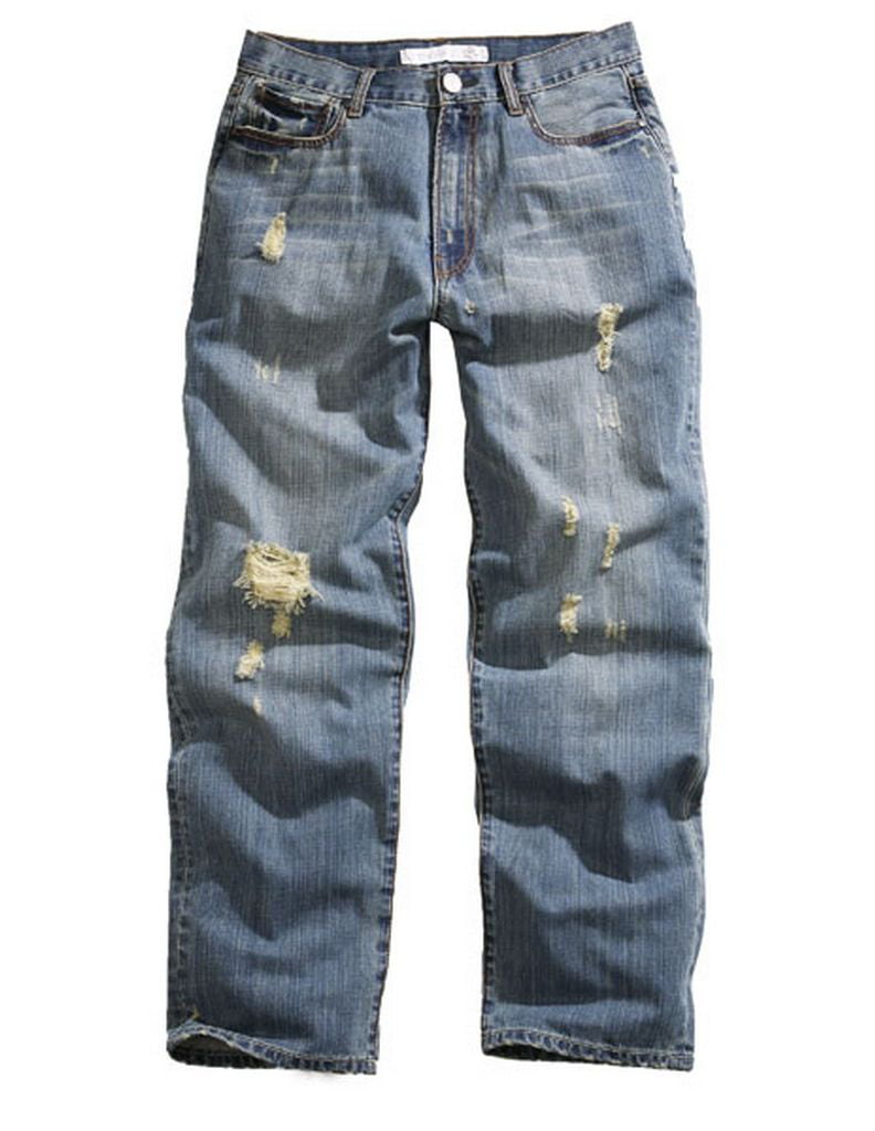Tin Haul Western Denim Jeans Mens Hoss Destructed Light 10-004-0865 ...