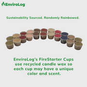 EnviroLog Fire Starters, 24 Ct, Earth Conscious for Indoor and Outdoor use with 20 min Burn Time