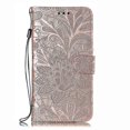 thumbnail image 1 of Funda de piel con estampado de flores de encaje para Xiaomi Mi CC9, rosa dorada, 1 of 4