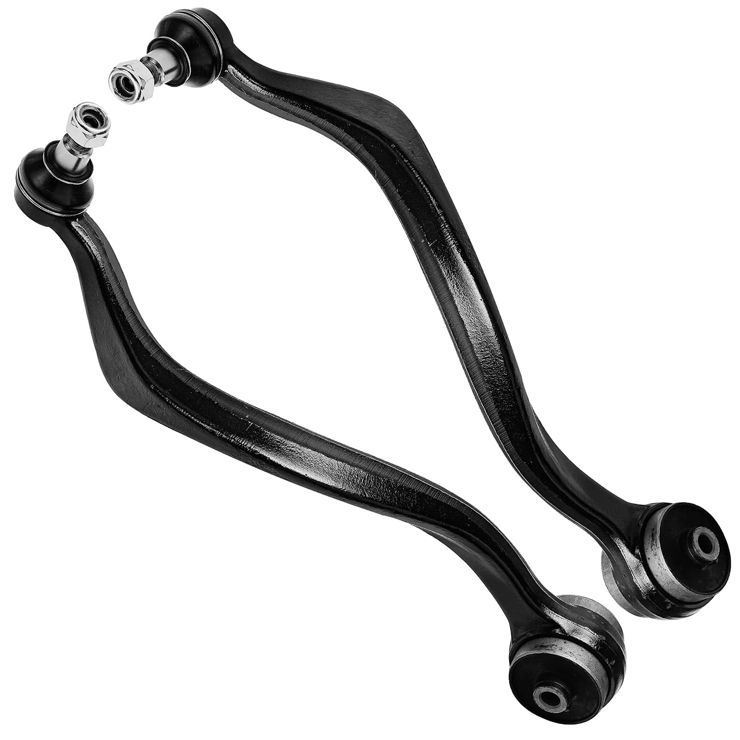 Detroit Axle - Front Lower Control Arms for 2007-2012 Ford Fusion Lincoln MKZ Mercury Milan, 4 Lower Rearward & Forward Control Arms & Ball Joints, 4pc Suspension Kit Replacement