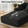 thumbnail image 4 of Aukfa 78.7" Extra Long Chaise Lounge Sofa, Oversized Upholstered Couch with 3 Pillows for Indoor Living Room/Bedroom,Black, 4 of 8