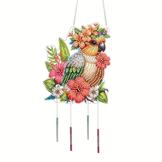 Kit Carillón Viento Con Diamantes Imitación Mariposa Acrílica Forma Especial para Ventanas