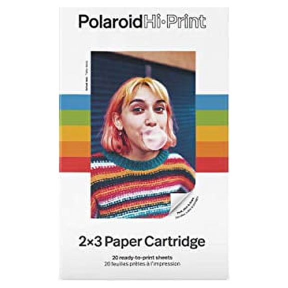 Polaroid Hi-Print Paper - 2x3 Paper Cartridge 20 Sheets Dye-Sub Not Zink Cartridge