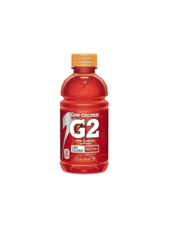 Gatorade G2 Thirst Quencher Lower Sugar Sports Drink, Fruit Punch, 12 fl oz, 12 Count Bottles