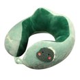 thumbnail image 1 of Almohada para el cuello en forma de U, estilo lindo, algodón PP, felpa elástica, almohada para el cuello portátil para viajes, hogar, oficina, dinosaurio, 30 x 30 cm, 1 of 7
