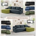 thumbnail image 3 of Muumblus L-Shaped Modular Sectional Sofa with Chaise, Boneless Deep Seat Cloud Couch, No Assembly Corduroy Sleeper Sofa for Living Room, Dark Gray（Left Facing Chaise）, 3 of 11