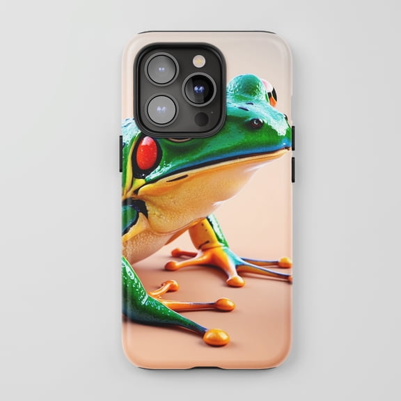 Red-Eyed Tree Frog For All iPhone Series Protective Phone Case Realistic Nature Art Multicolor