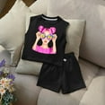 thumbnail image 1 of SONGGE Girls Summer Outfit Sets 2 Piece Cute Toddler Tank Tops And Shorts Casual Playwear Soft Breathable Comfortable Outfit Sets For Baby Girl Cartoon Cozy Clothes Sets, 1 of 3
