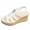 White, variant on Summer Women's Slippers Fashionable Casual Versatile One Grass Woven Sponge Cake Outer Wear Thick Bottom Slope Heel Cool