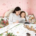 thumbnail image 5 of Manfei Christmas Santa Reindeer 7 Pieces Full Size Bedding Sets,Traditional Pine Branch Full Size Bed in a Bag,Yellow Green,Christmas Reversible, 5 of 6