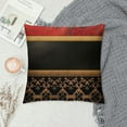 thumbnail image 2 of COMIO  Throw Pillow Covers,Red Black and Gold Geometric Modren Decorative Pillowcase Double Side Print Cushion Covers for Sofa Couch Bed, 2 of 5