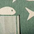 thumbnail image 4 of SAFAVIEH Courtyard Trena Fishes Indoor/Outdoor Runner Rug, Dark Green/Ivory, 2'3" x 8', 4 of 6