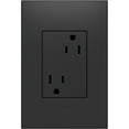 thumbnail image 1 of Legrand adorne 15A Tamper-Resistant Outlet with Matching Wall Plate, Plus Size, in Graphite Finish, ARTR153G4WP, 1 of 1