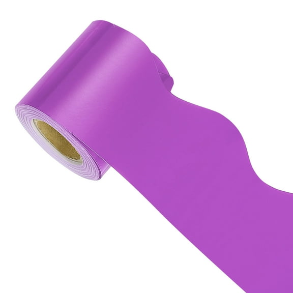 Uxcell Bulletin Board Border, 32.8Ft x 2.24Inch Classroom Border Trim, Purple