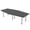 Asian Night w/Silver Base no Electric, variant on 8 Ft Hexagon Irregular Conference Table Silver Post Leg Power And Data