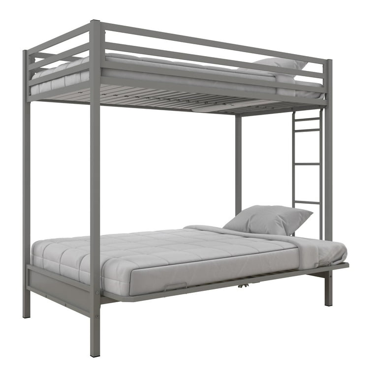 DHP Miles Twin Over Futon Metal Bunk Bed With Ladder For, 54 OFF