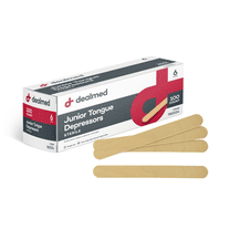 Dealmed 6" Senior Tongue Depressors - Sterile, Individually Wrapped for Medical Practice, Crafts, Emergency First Aid Kits and More (100/Box)