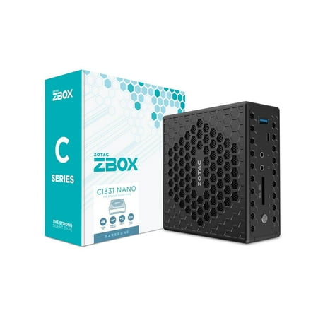 ZOTAC ZBOX CI331 nano Fanless Silent Mini PC Intel N5100, Intel UHD Graphics, HDMI, VGA, DisplayPort , No Memory/Storage/OS Barebones System, ZBOX-CI331NANO-U