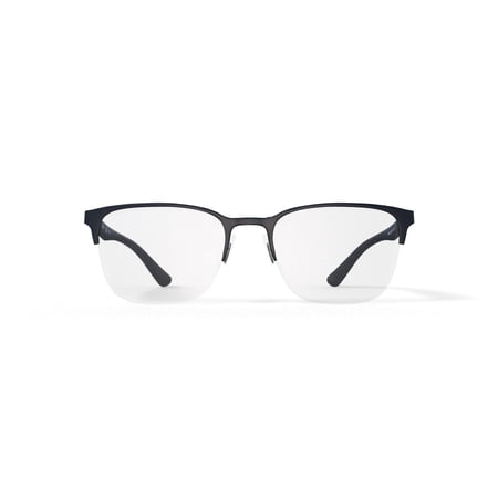 Ray-Ban Unisex Size 54 Rectangular Prescription Eyeglasses with Case, Matte Black on Black