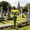 Black A, variant on Gallickan 2pc Decorative Cemetery Flower Vases with Ground Spikes, Black Plastic, 16.6in Hollow-Carved Vase for Gravesite, Outdoor Yard Memorial, Easy Install