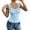 Sky Blue, variant on Fewfanhot Women's Lace Trim Cami Tank Top, V-Neck Spaghetti Strap Sleeveless Blouse, Slim Fit Casual Summer Top, S-3XL