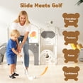 thumbnail image 3 of 10-in-1 Toddler Slide Playset for 1-3 Years Old, Indoor Outdoor Playground Equipment with Golf Set, Basketball Hoop, Climbing Frame, Drawing Board, Steering Wheel, 3 of 7