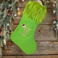 thumbnail image 2 of Vorkoi Christmas Stockings with Initials, 7.1 Inches Small Embroidered Letter Knit Green Christmas Stocking, Holiday and Family Stocking for Fireplace Christmas Holiday Party Decoration, 2 of 5