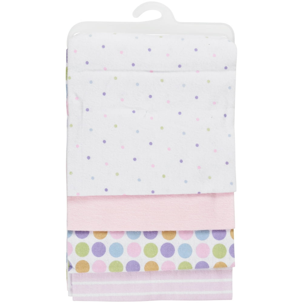 Luvable Friends Baby Boy and Girl Flannel Receiving Blanket, 4Pack