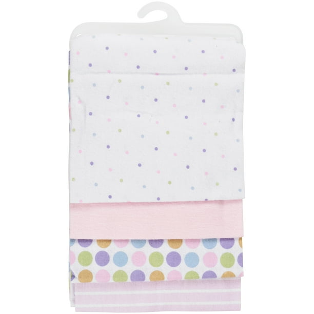 Luvable Friends Baby Boy and Girl Flannel Receiving Blanket, 4Pack