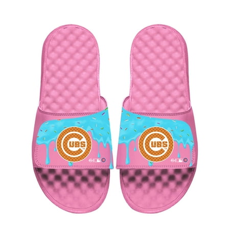Unisex ISlide Pink Chicago Cubs Ice Cream Drip Slide Sandals