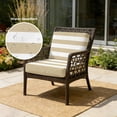 thumbnail image 2 of Outdoor Patio Cushion Covers 4 Pack Creamy Beige Stripes Patio Chair Cushion Covers with Ties and Zipper Modern Parallel Lines Waterproof Outdoor Seat Cushion Covers for Patio Furniture 20"x18", 2 of 9