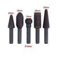 thumbnail image 2 of Rotary Burr Set Power Tools Wood Grinding Engraving Carving File Rasp Drill Bits Rotary Drill Burrs Shank Bit Set For Woodworking Kit (5pcs, Black), 2 of 5