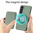 thumbnail image 4 of Dteck for Samsung Galaxy S25+ Wallet Case with Detachable Card Holder Magnetic Slim Fiber Pattern Protection Fashion Protective Cover for Women Man, Green, 4 of 4