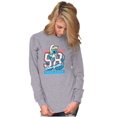 thumbnail image 4 of Vintage Varsity Cheerleader Smurfette Women's Long Sleeve T Shirt Brisco Brands S, 4 of 6