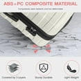 thumbnail image 4 of AMZFUN 24 Inches Carry On Luggage, Lightweight ABS+PC Hard Case Suitcase With 360° Rotating Silent Wheel, With TSA Lock, Airline Approved Luggage, White, 4 of 6